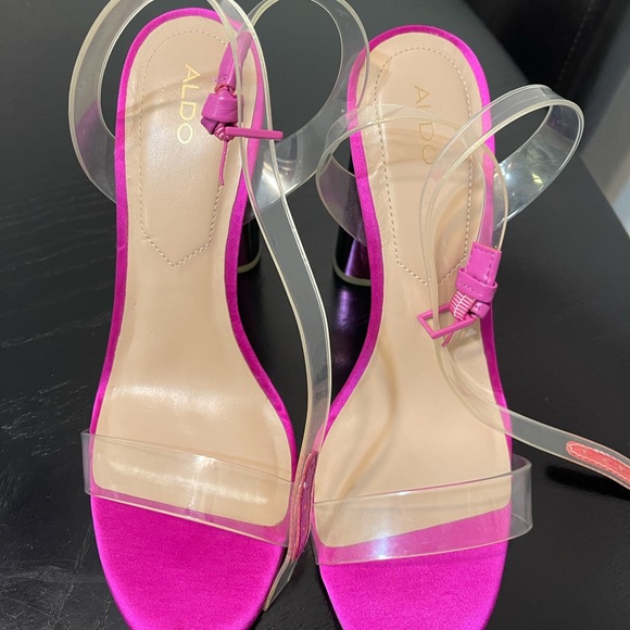 aldo clear strap heels